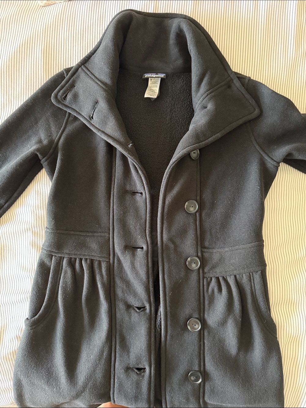 Patagonia Black Women's Fleece Pea Coat